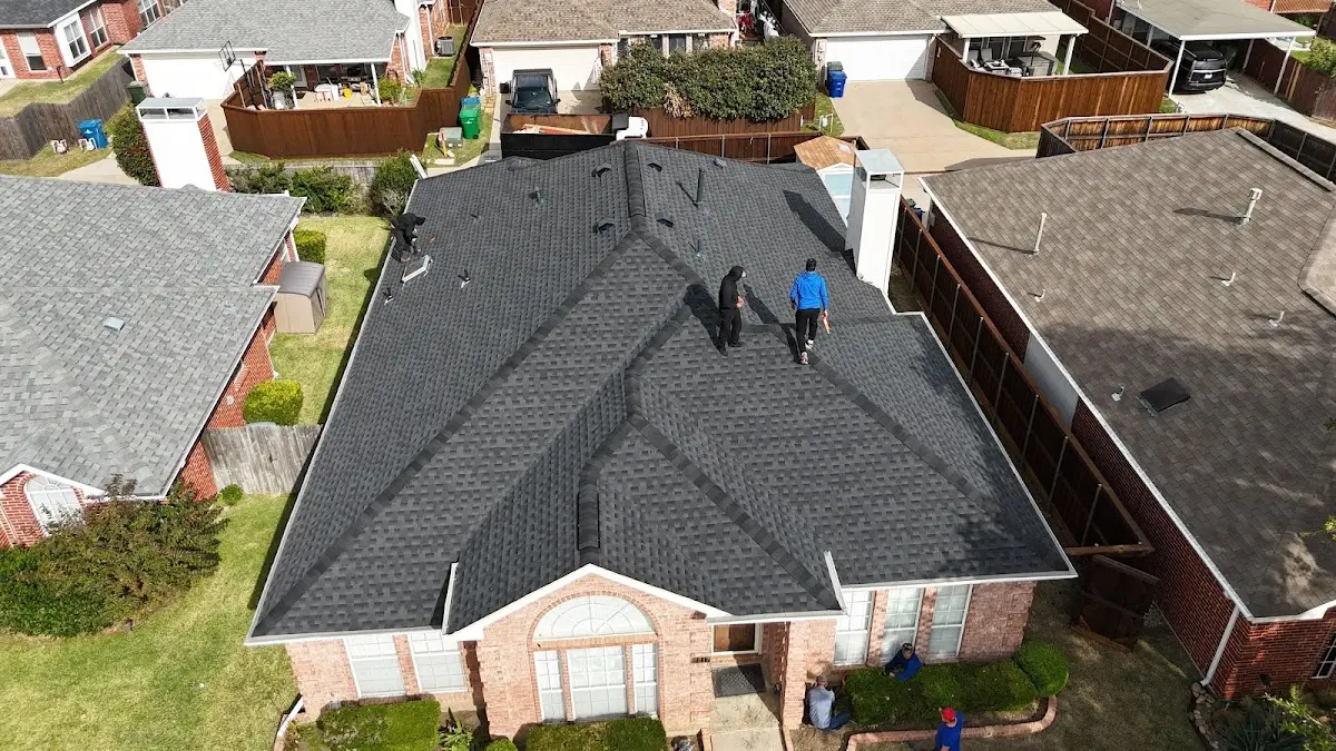 Slate & Tile Roof Repair work in progress on a Westbury property